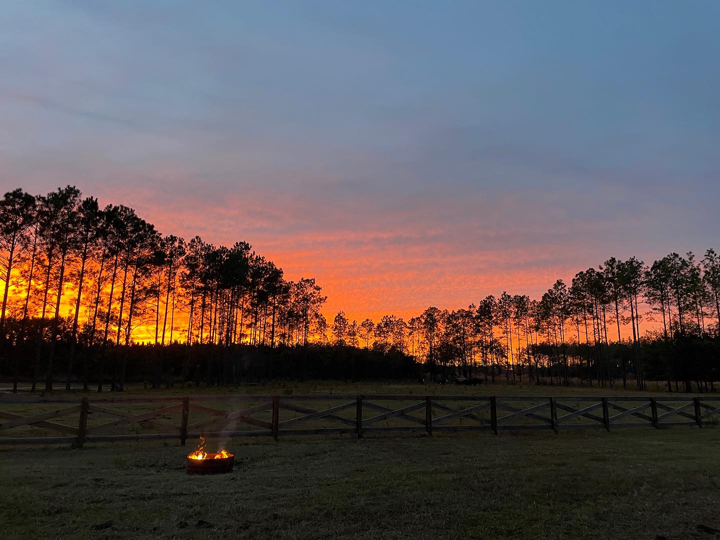 Sunset over Workhorse Cattle Ranch